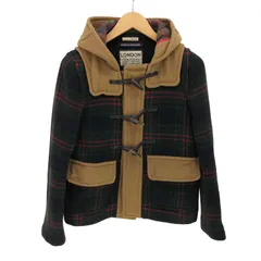 ロンドントラディション LONDON TRADITION チェック 切り替え ダッフル ショート コート レディース UK：34 