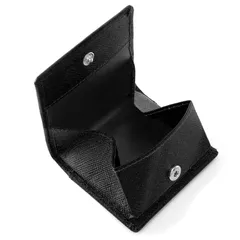 [スタイルイコール] 本革 コインケース 小銭入れ メンズ レディース ボックス型 コンパクト 小さい 薄型 ボタン式 【ブラック】 0