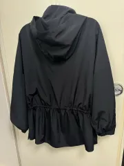 ブラック フード ウィンドブレーカー ジャケット