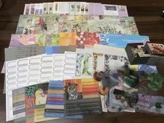 [001]  おすそ分け まとめ売り コラージュ素材 シール 紙 ステッカー ＋おまけ