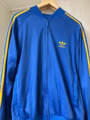 アディダス SUPERSTAR ブルー黄色 ジャージ 青黄色 105