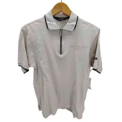 バーバリーゴルフ BURBERRY GOLF ロゴ プリント ハーフジップ ポロ シャツ メンズ import：M 