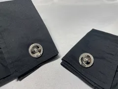 美品 PHILIPPE CHARRIOL フィリップシャリオール Cロゴ ワイヤーデザイン ケーブル ラージサイズ オーバルカフス カフリンクス ボタン