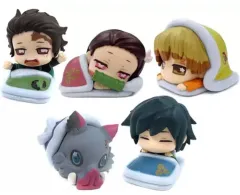 鬼滅の刃 おねむたん 5種セット フィギュア 義勇 伊之助 竈門 炭治郎 ぬいぐるみ アークリング