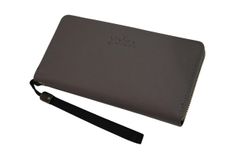 YOISA 長財布 ラウンドファスナー 多機能 カード収納 ゴールドジッパー (グレーパープル)