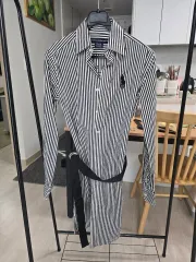 ポロ ラルフローレン ストライプ シャツ ワンピース ベルトセット