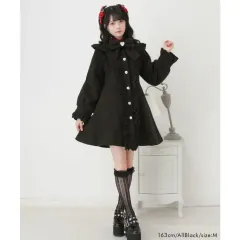 ディアマイラブ ディアマイラブ 둥근카라 リボン ファー フリルコート ポンチョ ユメテンボウ 量産型 地雷系