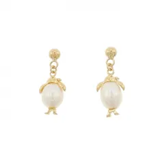 K18YG 淡水パール ピアス