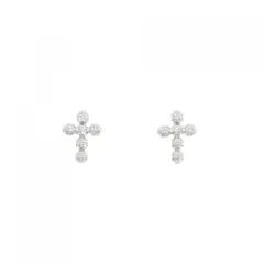 K18WG クロス ピアス