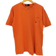 ポロバイラルフローレン Polo by RALPH LAUREN 90s ポニー刺繍  袖裾シングルステッチ 半袖ポケットTシャツ メンズ import：L 