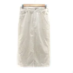 ローリーズファーム LOWRYS FARM タイトスカート コーデユロイスカート ロング丈 M アイボリー /HO33