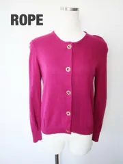 ROPE　ロペ　カーディガン　Mサイズ　３８　赤紫　ゴールド　可愛い　綺麗め　おしゃれ　お出掛け　送料込み　6461786