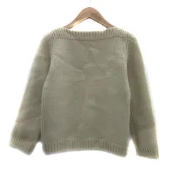 ドレステリア DRESSTERIOR ニット セーター 長袖 ボートネック 無地 バックレースアップリボン ライトベージュ /YS40