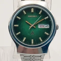 【稼働 良品】0104-2 SEIKO TYPEⅡ セイコー タイプ2 7546-7090 メンズ腕時計 グリーン文字盤 デイデイト クオーツ