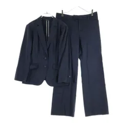 23区 (ニジュウサンク) シングルテーラードジャケット センタープレス テーパードスラックスパンツ セットアップ ブラック