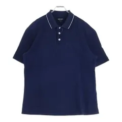 GIORGIO ARMANI (ジョルジオアルマーニ) 半袖ポロシャツ ネイビーのサムネイル