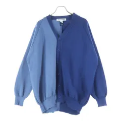COMME des GARCONS SHIRT (コムデギャルソンシャツ) バイカラー アクリルニット カーディガン ブルー/ライトブルー FN-N501