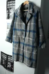 W(F) バナナ Hot Sauce Crazy Ver. コートジャケット 新品 CHECK グレー-16737