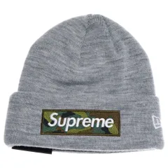 SUPREME (シュプリーム) 23AW NEW ERA Box Logo Beanie ボックスロゴビーニー 帽子 キャップ グレー