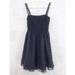 ◇ QUEENS COURT クイーンズコート デザイン フリル ミニ ドレス ワンピース 1 ブラック *  【1002797002877】