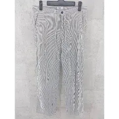 ◇ D.M.G. ドミンゴ ストライプ パンツ S ホワイト グレー *  【1002797293268】