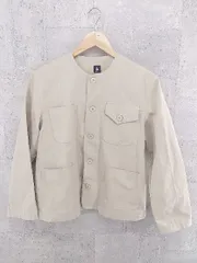 ◇ merlot メルロー 長袖 ノーカラー ジャケット ベージュ *  【1002797432872】のサムネイル