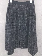 ◇ glaz グラズ 膝下丈 スカート 表記なし ブラック ホワイト *  【1002797554284】