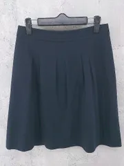 ◇ Kumikyoku 組曲 オンワード樫山 膝下丈 フレア スカート 2 ネイビー *  【1002797547781】