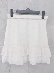 ◇ aquweiser-riche 花柄 シフォン ミニ スカート 2 ピンクベージュ系 *  【1002797660220】