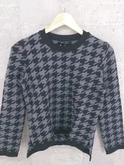 ◇ UNITED ARROWS ユナイテッドアローズ ウール100% 長袖 セーター 40 ブラック グレー #  【1002797623591】