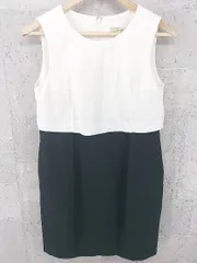 ◇ DES PRES デ プレ ノースリーブ 膝丈 ワンピース 1 オフホワイト ブラック * 1002798563032 【中古】 【1002798563032】