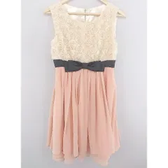 ◇ apres jour アプレジュール  ノースリーブ 膝丈 ワンピース M アイボリー  ピンク レディース  【中古】 【1002798335783】