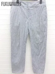 ◇ green label relaxing グリーンレーベル UNITED ARROWS ストライプ パンツ 38 ネイビー ホワイト * 1002798755529 【中古】 【1002798755529】