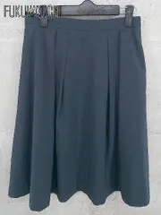 ◇ SUIT SELECT スーツセレクト 膝丈 フレア スカート 67-93 ネイビー *  【1002798780354】
