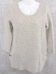 ◇ SHIPS シップス 長袖 ミニ ニット ワンピース ライトベージュ *  【1002798797512】