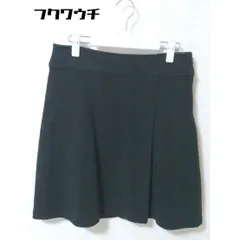 ◇ NATURAL BEAUTY BASIC サイドジップ 膝丈 フレア スカート Lサイズ ブラック レディース 【中古】 【1002798992276】