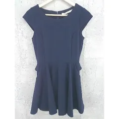 ◇ Khaju カージュ SHIPS 半袖 ミニ ワンピース  ネイビー系 レディース  【中古】 【1002799139410】