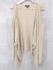 ◇ Eddie Bauer エディーバウアー コットン ノースリーブ カーディガン XS/S ブラウン系 * 1002799213998 【中古】 【1002799213998】