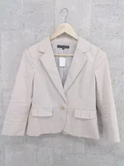 ◇ green label relaxing グリーンレーベル UNITED ARROWS シングル 1B 長袖 ジャケット 38 ベージュ * 1002799197229 【中古】 【1002799197229】