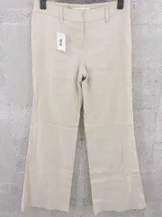 ◇ M-PREMIER エムプルミエ リネン混 パンツ 34 アイボリー * 1002799264129 【中古】 【1002799264129】