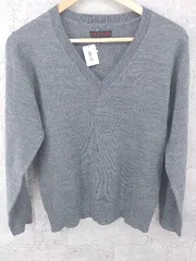 ◇ SENSE OF PLACE センス オブ プレイス URBAN RESEARCH Vネック 長袖 ニット セーター 38 グレー #  【1002799307499】