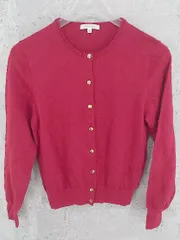 ◇ fredyemue フレディエミュ ウール 長袖 カーディガン 36 レッド *  【1002799306379】