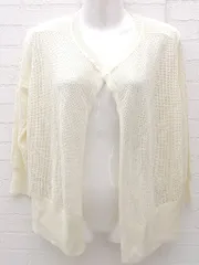◇ style me スタイル ミー 七分袖 カーディガン L アイボリー *  【1002799281737】