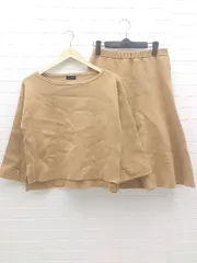 ◇ apart by lowrys アパート 長袖 トレーナー カットソー ゴム 膝丈 スカート セットアップ F ブラウン *  【1002799318860】