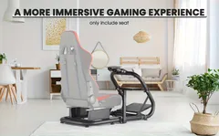 【G29/G923対応】レーシングシミュレーター コクピットシート 調整可能 人間工学 ランバーサポート ヘッドレスト付 高耐久構造 PCゲーム 没入型ドライビング体験