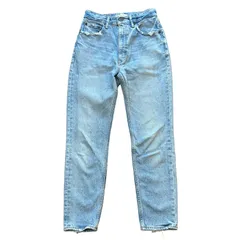 MOUSSY MVS SKINNY ハイウエスト スリム テーパードデニム ライトブルー サイズ24 レディースXS マウジー