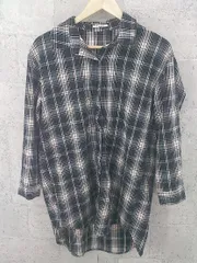 ◇ Simplicite シンプリシテェ チェック 長袖 シャツ ブラック　ベージュ # 1002799395281 【中古】 【1002799395281】のサムネイル