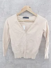 ◇ ZARA ザラ コットン　ニット 長袖 カーディガン EUR M USA M MEX 28 ライトベージュ *  【1002799431781】