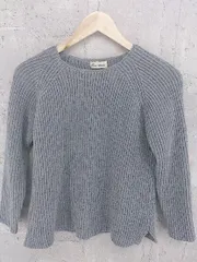 ◇ nano universe ナノユニバース 長袖 ニット セーター F グレー *  【1002799498913】