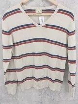 ◇ Ungrid アングリッド コットン 長袖 Vネック ニット セーター F マルチ *  【1002799579018】